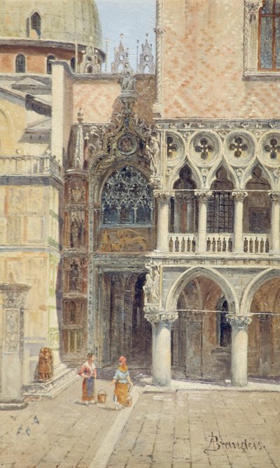 Ducal Palace Door, Venice, Italy, c.1895-1920 by Antonietta Brandeis